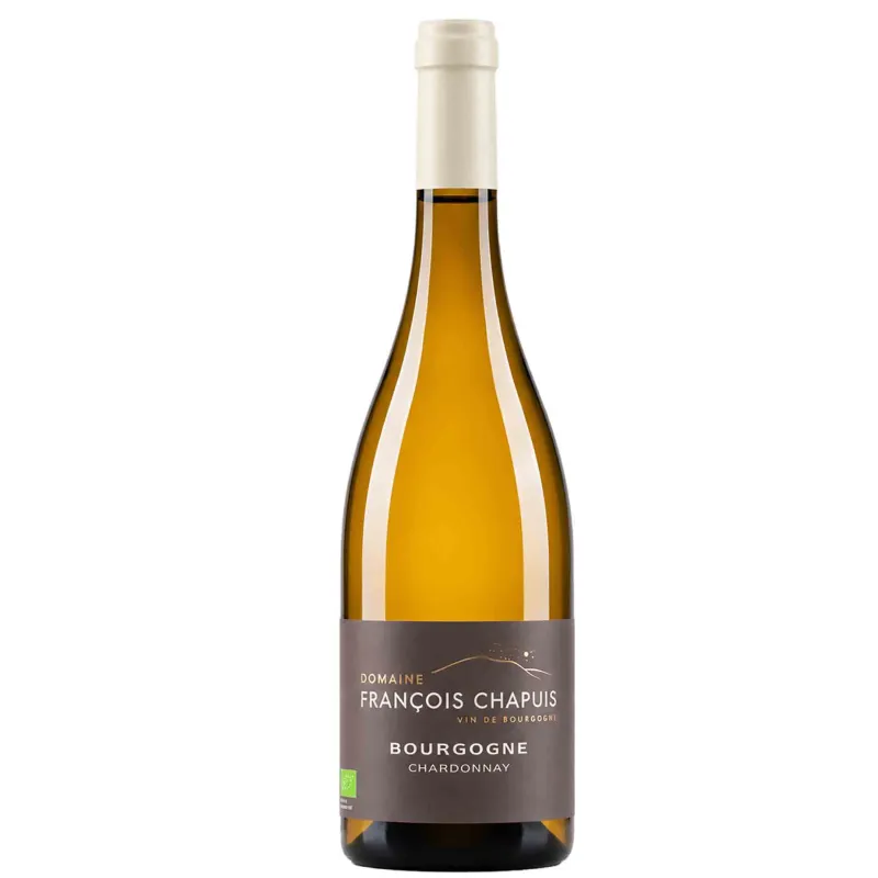Bourgogne Blanc François Chapuis – Chardonnay bio de Bourgogne, vin blanc élégant et minéral issu de terroirs calcaires.