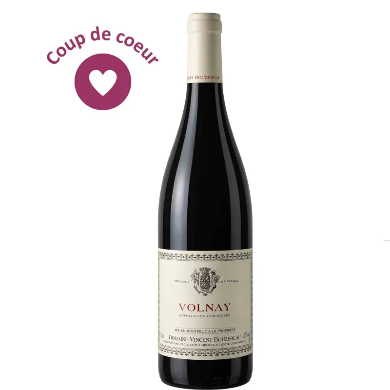 Vin rouge Bourgogne Volnay du Domaine Vincent Bouzereau