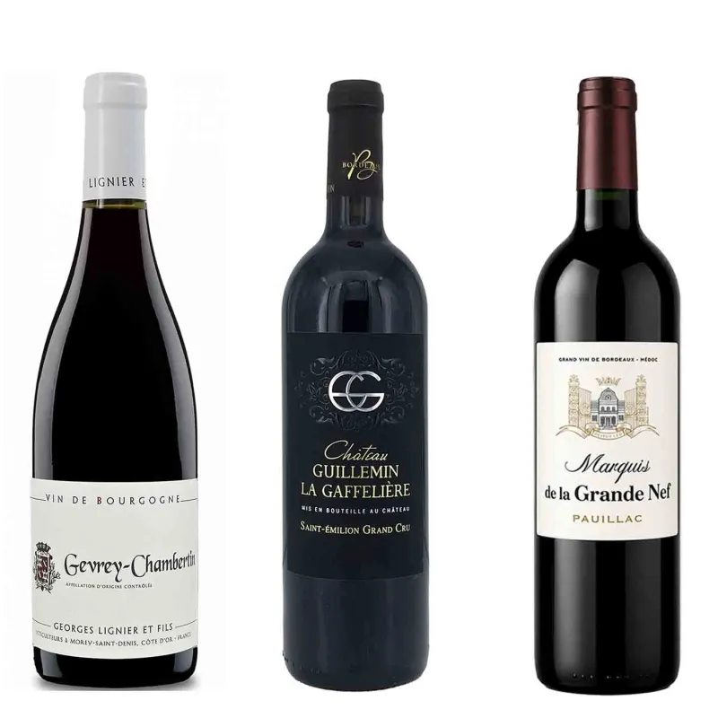 Coffret Grand Cru de 6 vins rouge au meilleur prix  sur 1envie1vin.