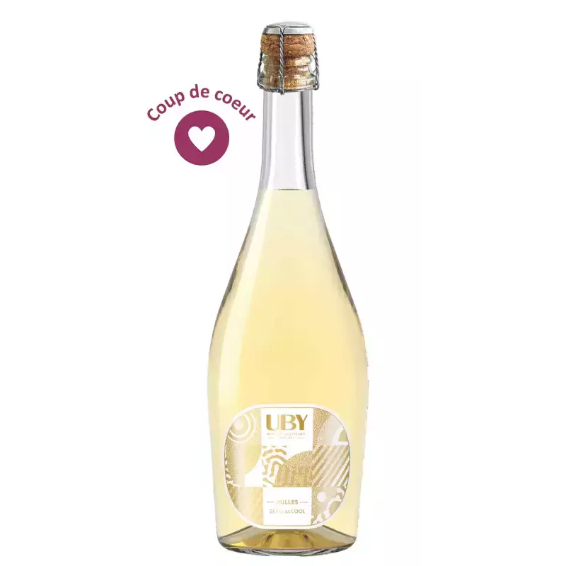Pétillant sans alcool Blanc | Bulles Zéro Alcool - Domaine UBY